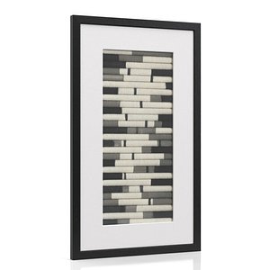 Flaxen Scroll Shadow Box Wall Art PBR 3D
