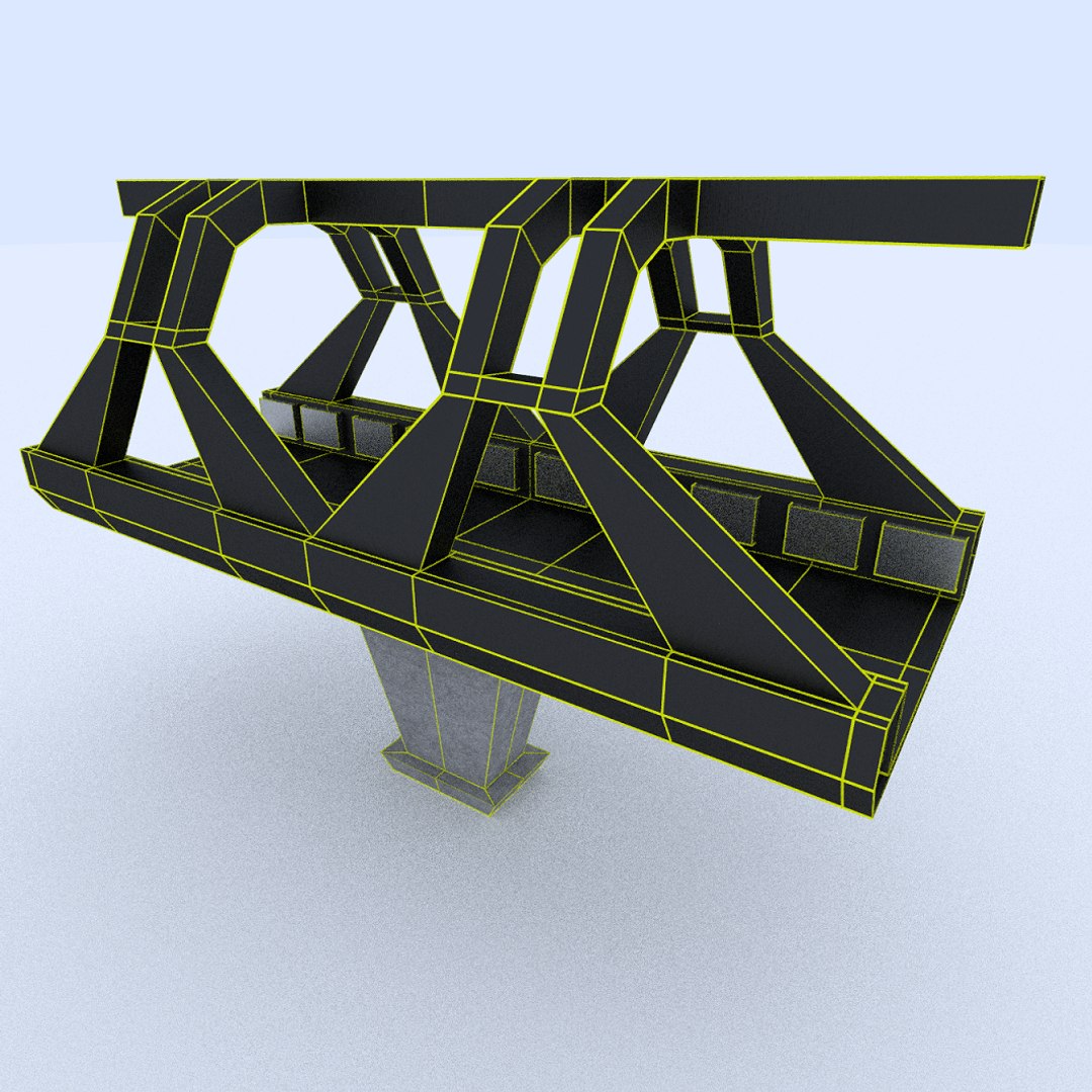 modular maglev track sections 3d model