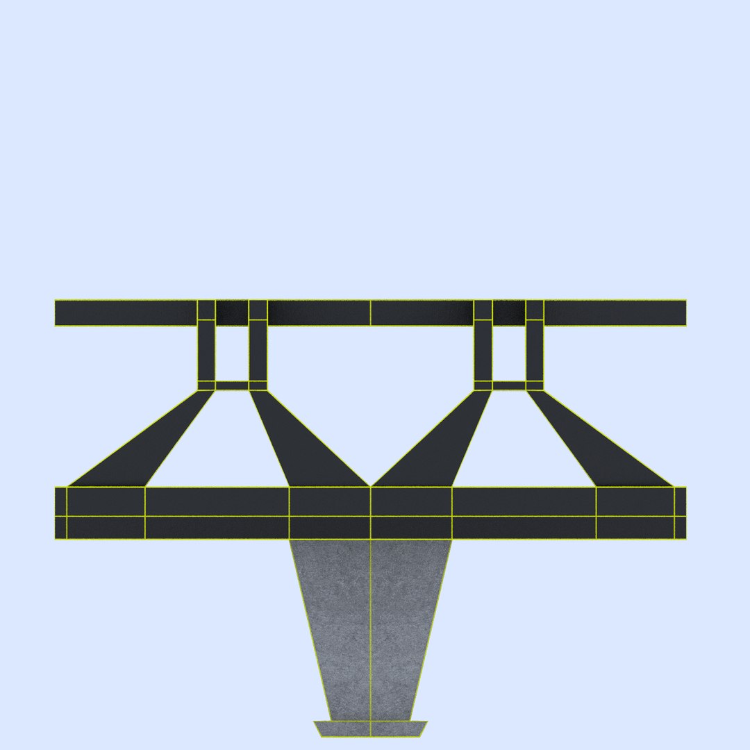 modular maglev track sections 3d model