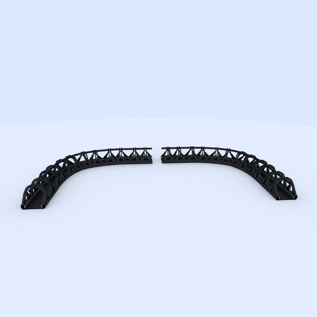 modular maglev track sections 3d model