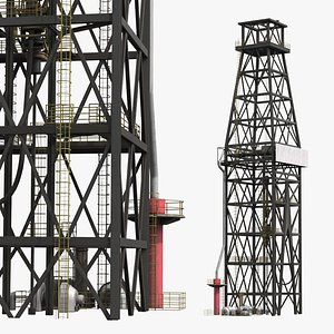 Offshore Oil Drilling Derrick Tower Structure model
