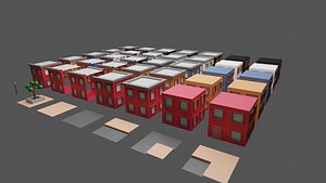3D Material de ciudad model