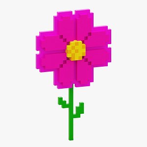 Voxel Pink Daisy