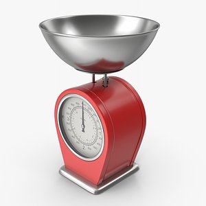 3D Kitchen Scale Red