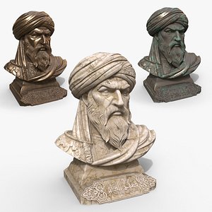 Saladin Head bust statue For Render and 3D Print model