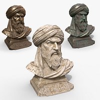 Saladin Head bust statue For Render and 3D Print