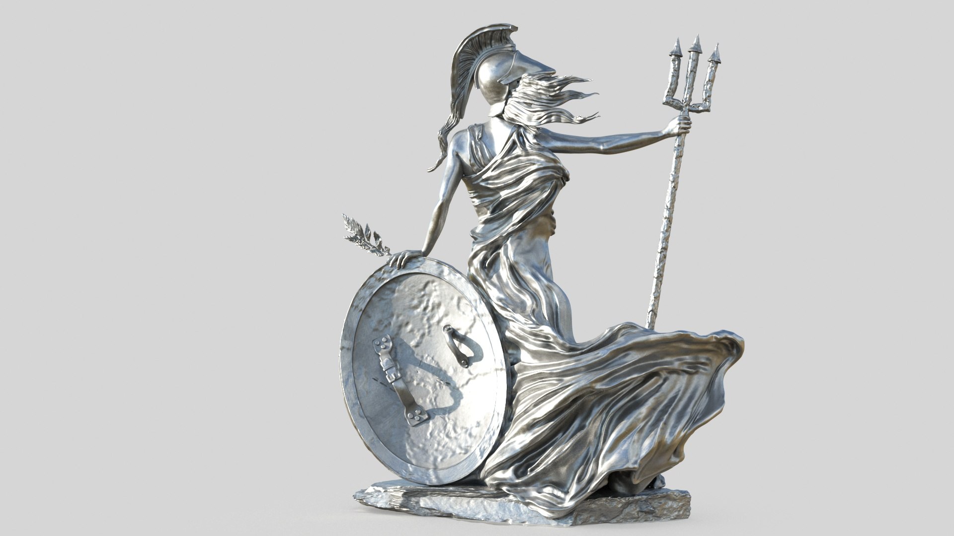 Britannia Statue 3d Model - Turbosquid 1972298