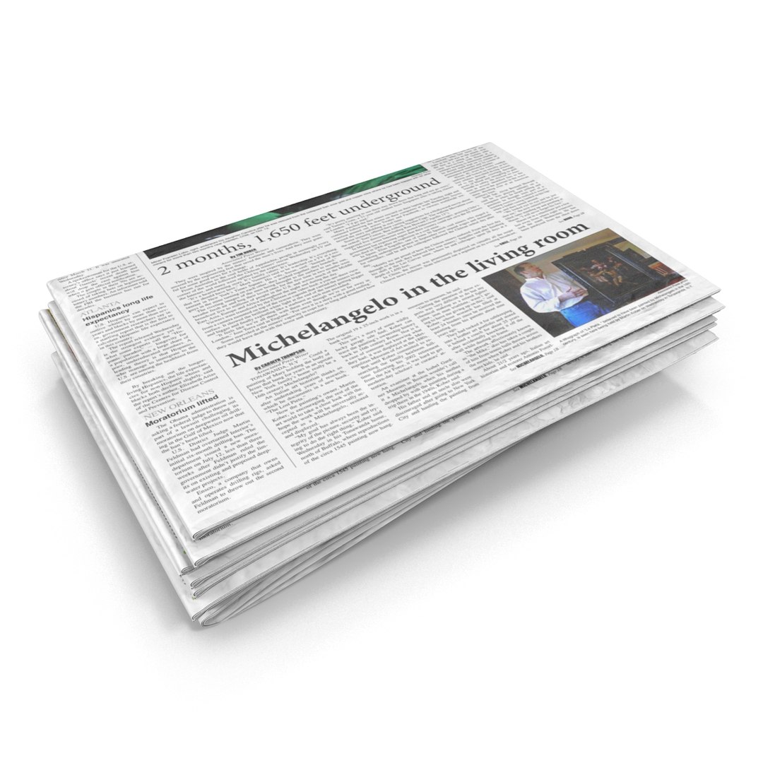 3d newspapers 2 https://p.turbosquid.com/ts-thumb/s0/hpeUm3/Yrs2tNRO/3dmodelofnewspapers10/jpg/1428680363/1920x1080/fit_q87/642e02f3212aad3c4f51a5fc05632e7ef9da6d83/3dmodelofnewspapers10.jpg