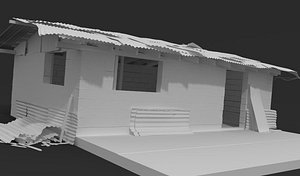 3D metal shed model