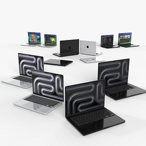 Apple MacBook Pro 2023 14 and 16 3D model