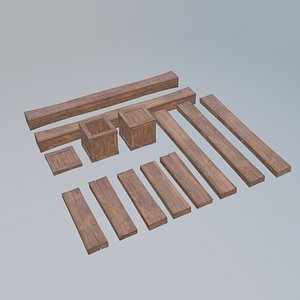 Stylized wood Planks BLENDER 3D model