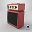Micro Guitar Amplifier Portable Red 3D