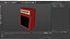 Micro Guitar Amplifier Portable Red 3D