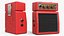 Micro Guitar Amplifier Portable Red 3D