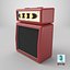 Micro Guitar Amplifier Portable Red 3D