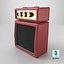 Micro Guitar Amplifier Portable Red 3D