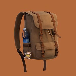 adventure Backpack model with texture 4k 3D model