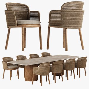 3D Tribu Suro chair Otto table set model