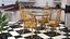 Bamboo Round Dining Table with Glass Top