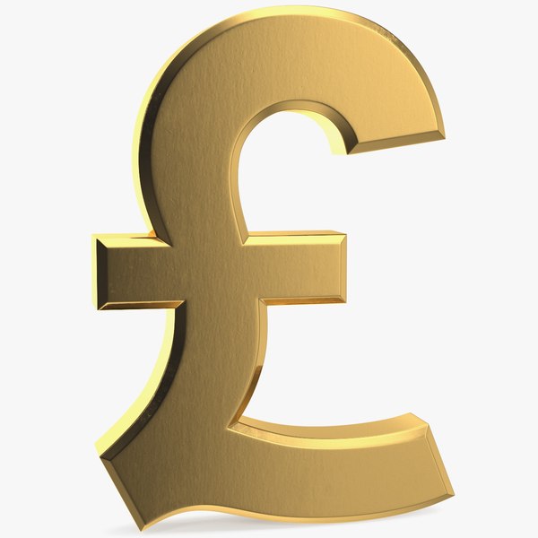3D uk pound currency symbol model