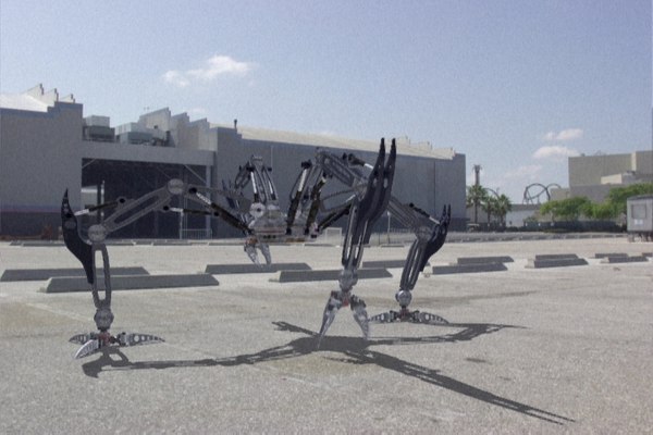 3d model rigged attack robot