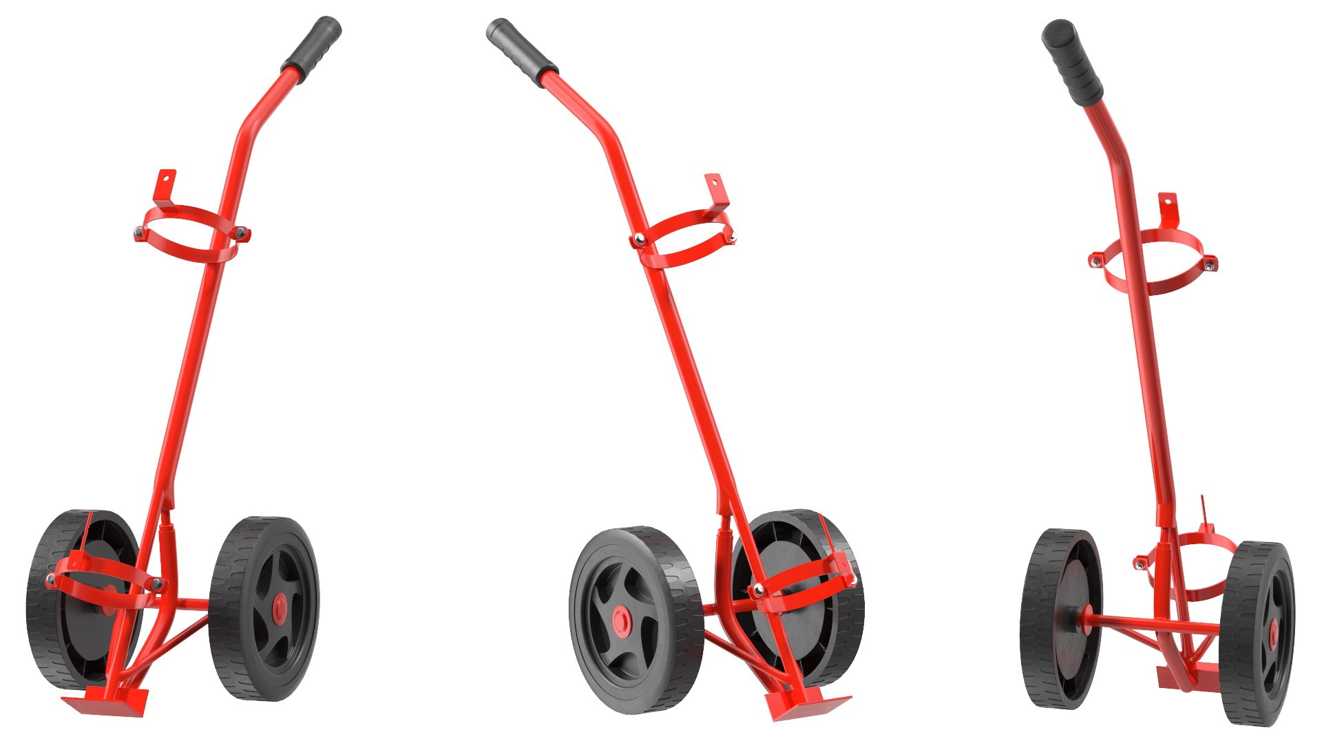 Fire Extinguisher Trolley 3D model preview