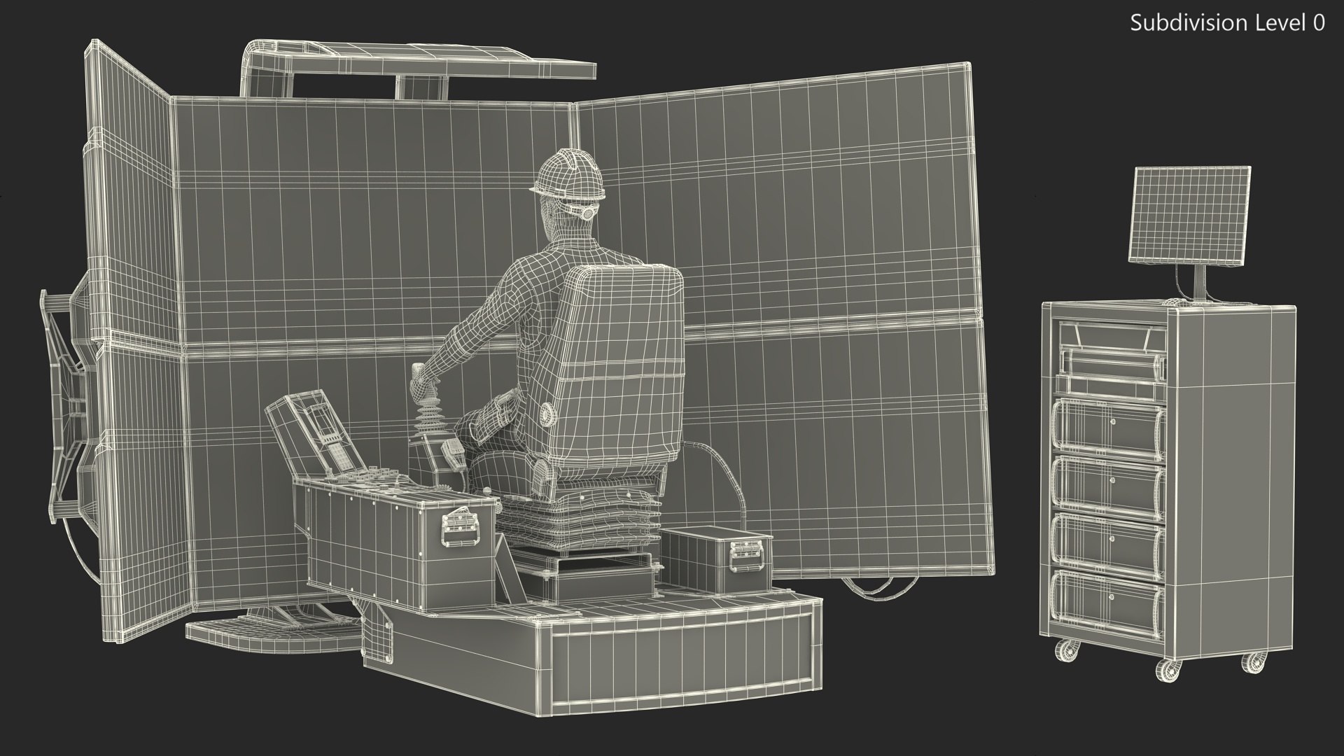 Operator On LX6 Mining Machine Simulator 3D Model - TurboSquid 2300589