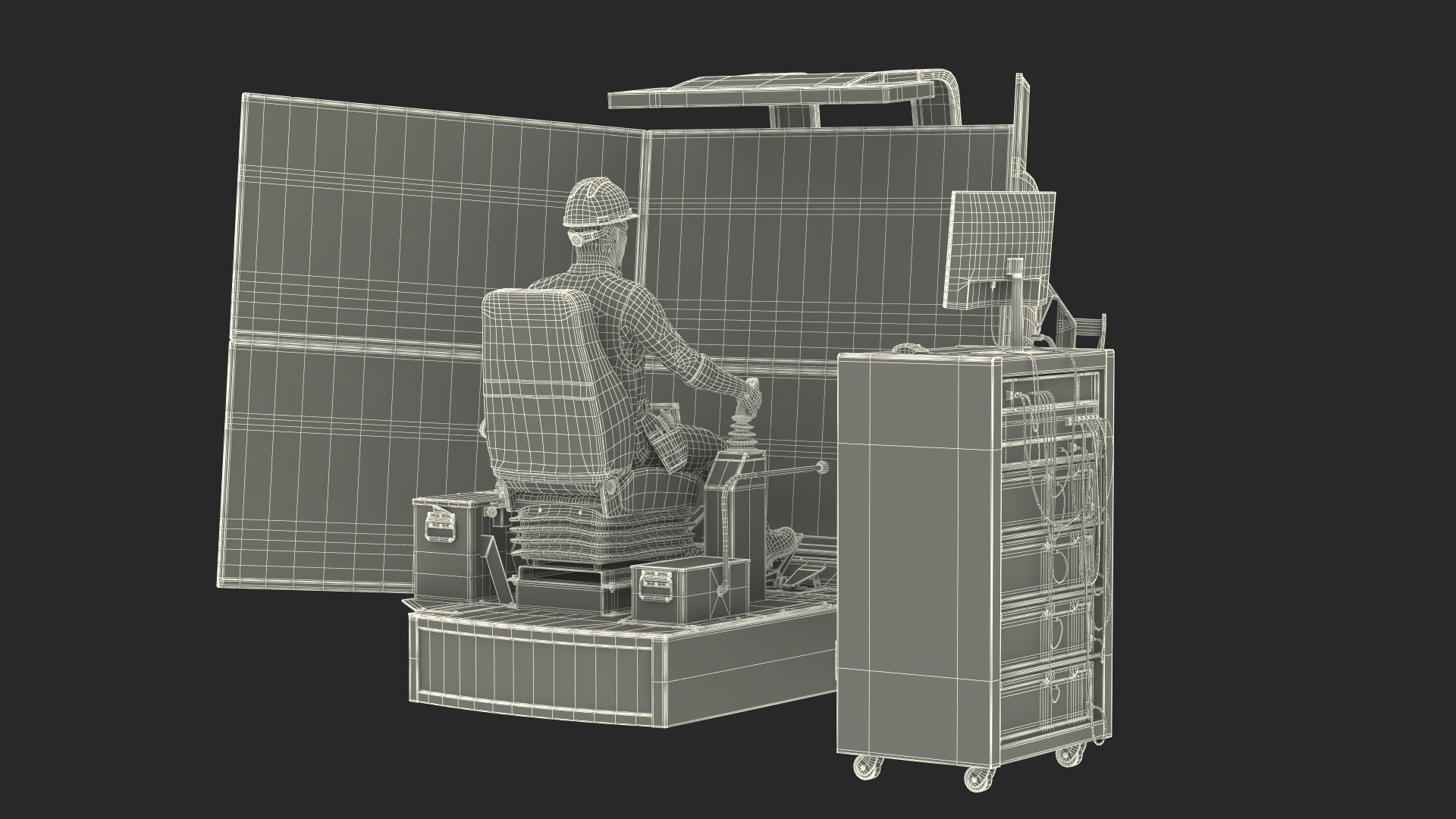 Operator On LX6 Mining Machine Simulator 3D Model - TurboSquid 2300589