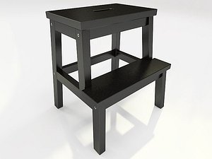 3d ikea furniture bekvam step model