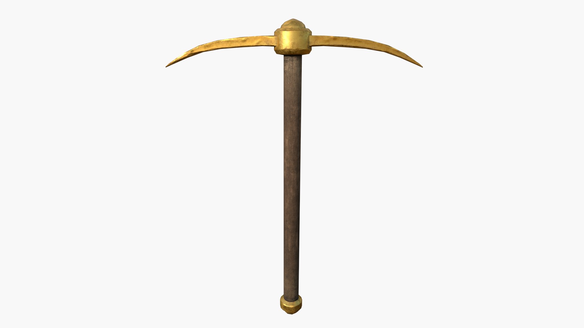 3D Model Golden Pickaxe Tools - TurboSquid 1694467