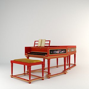 3d harpsichord model