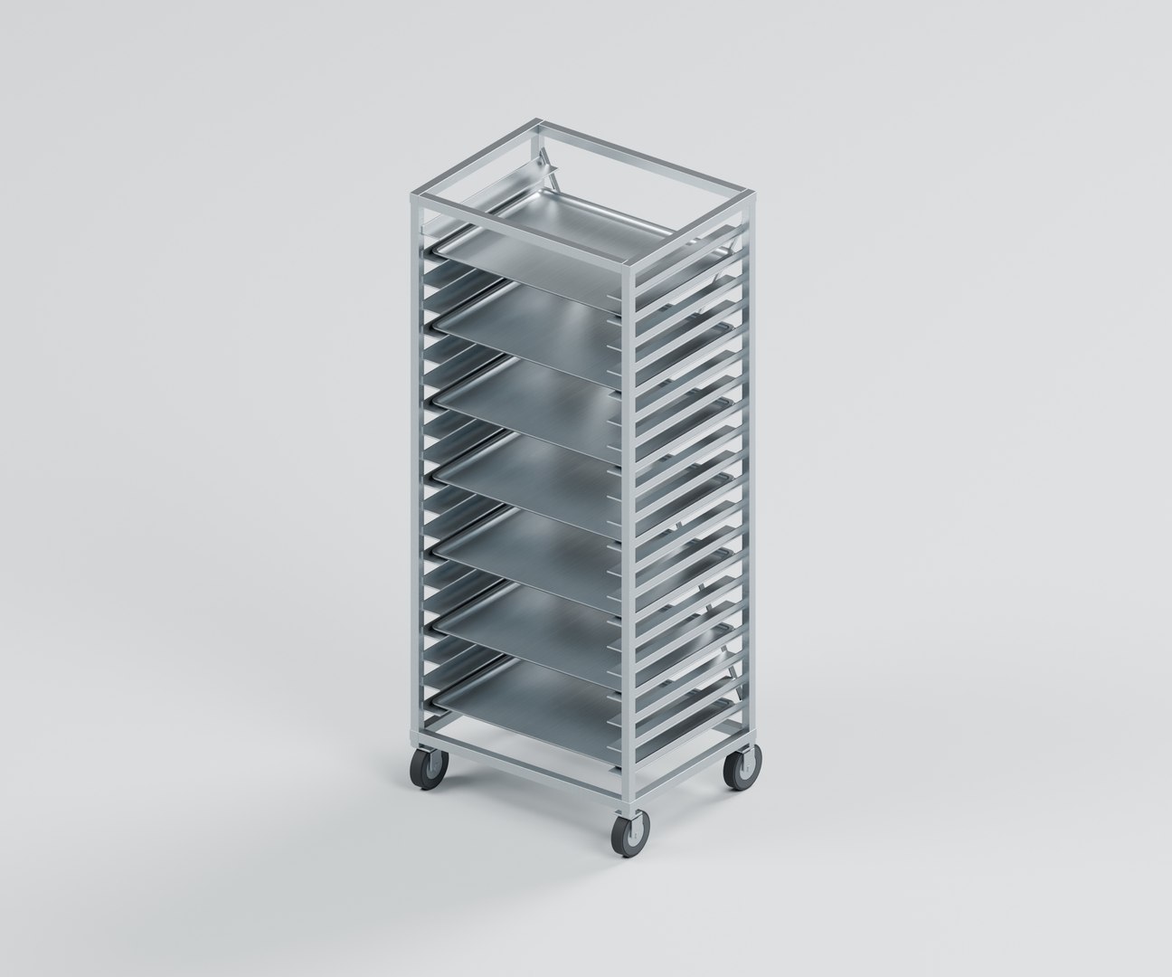3D Twenty Rail Bakery Tray Trolley with Sheet Pans and Castors model https://p.turbosquid.com/ts-thumb/s1/R32ylG/7T/05_detail/jpg/1791509666/1920x1080/fit_q87/1f6ba72fdcd51fc5c0f0e92d1972bbf0e59df362/05_detail.jpg