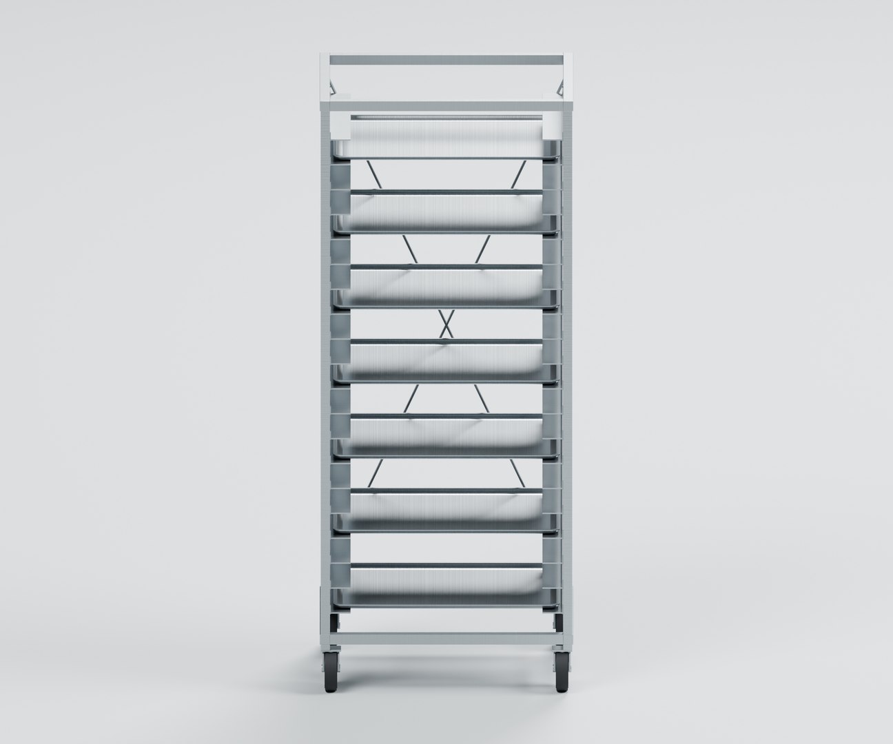 3D Twenty Rail Bakery Tray Trolley with Sheet Pans and Castors model https://p.turbosquid.com/ts-thumb/s1/R32ylG/Hv/03_front/jpg/1791509665/1920x1080/fit_q87/34a95adb770c45f688064c90cf8f7aef756cb2e9/03_front.jpg