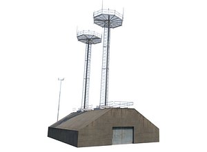 Military Radio Transmission bunker Site - Low Poly