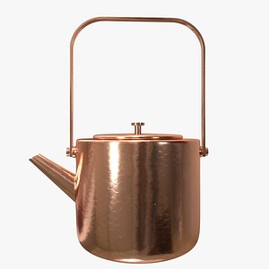 stainless copper tea kettle 3D model