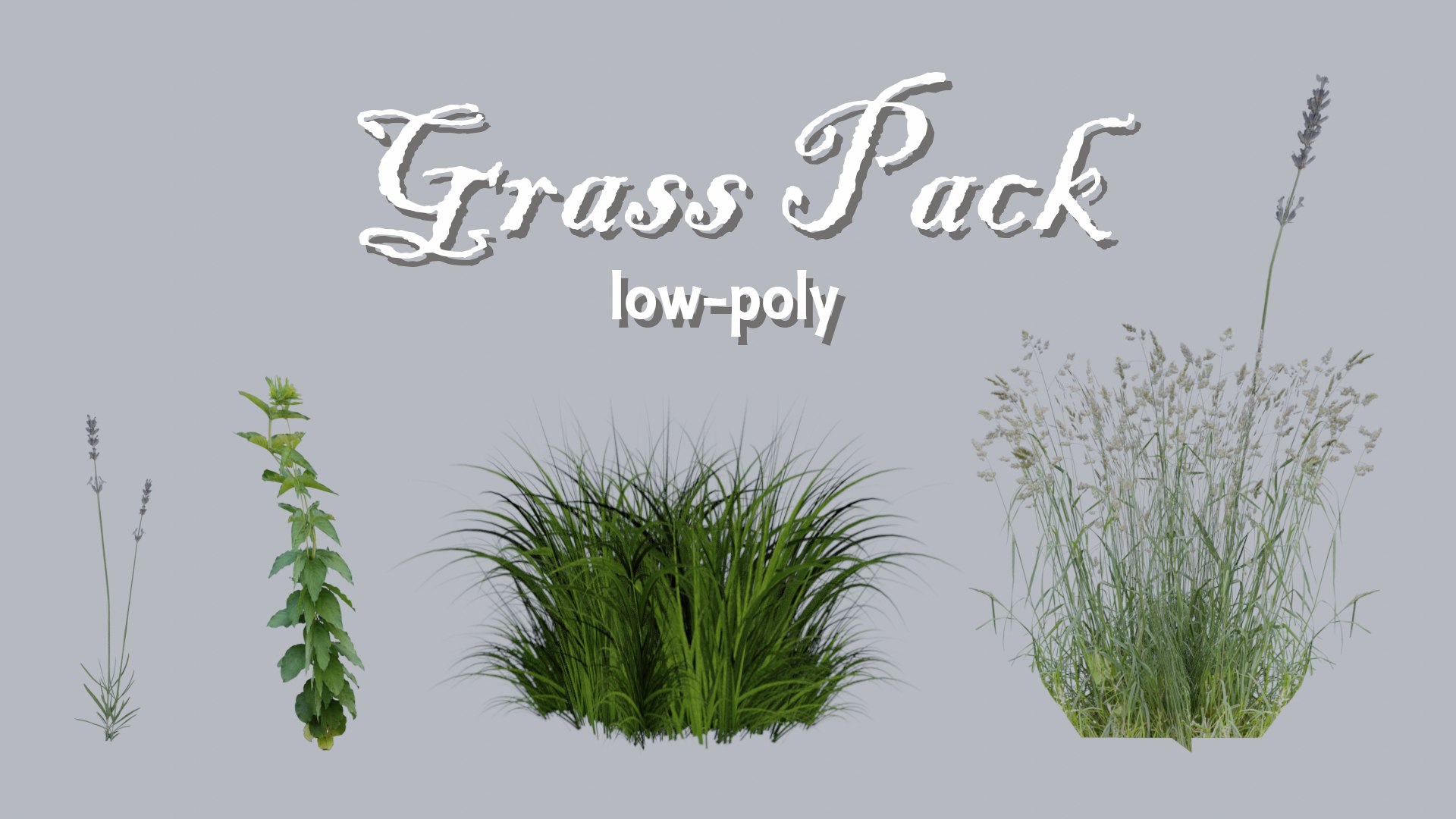 Low-poly Grass Pack 3D Model - TurboSquid 1414699