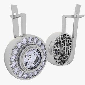 3d model 1 earrings art