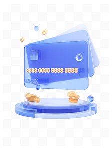 3D three-dimensional credit card 3D