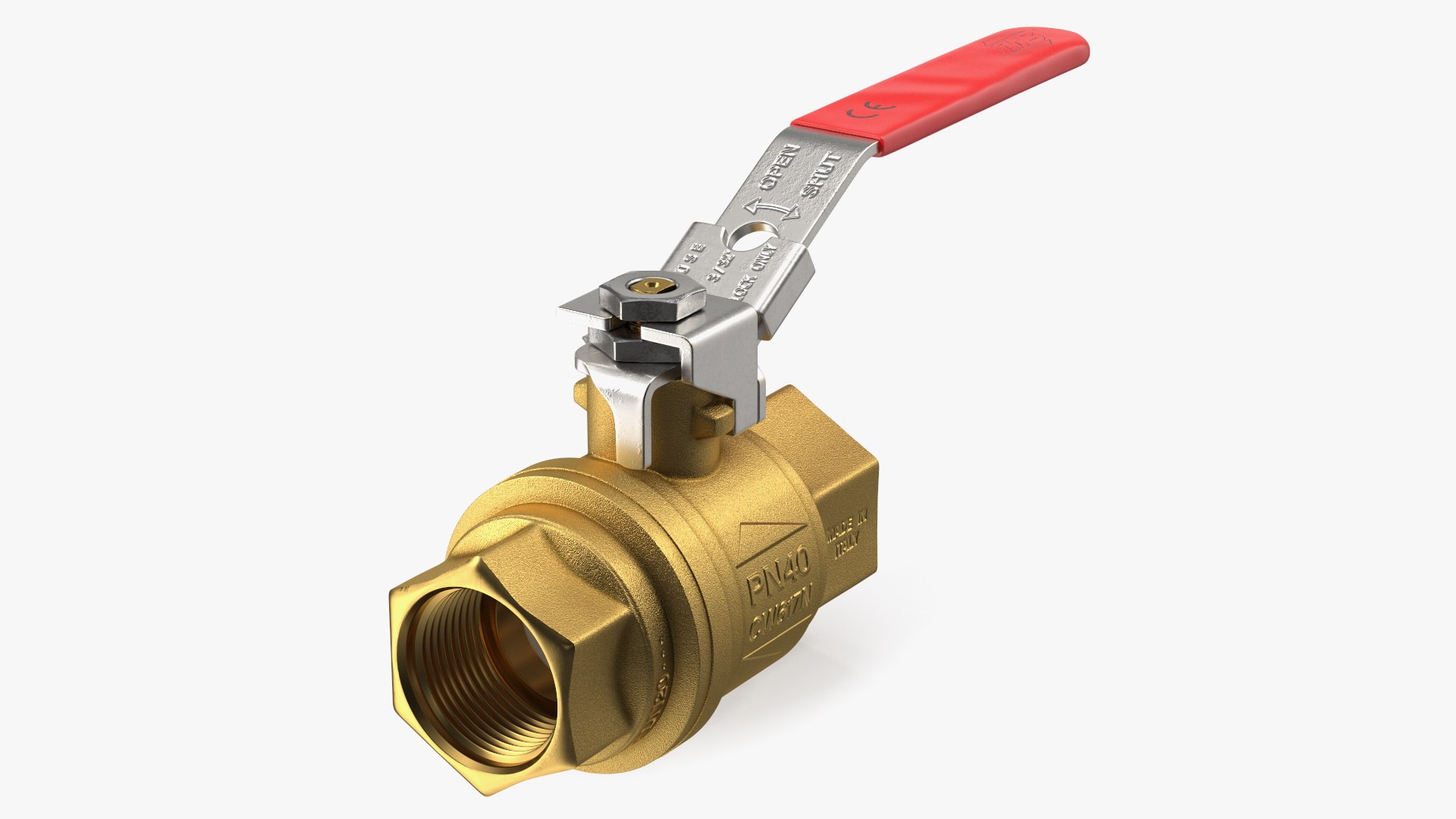 Forged Brass Water Ball Valve Standard 3D model preview