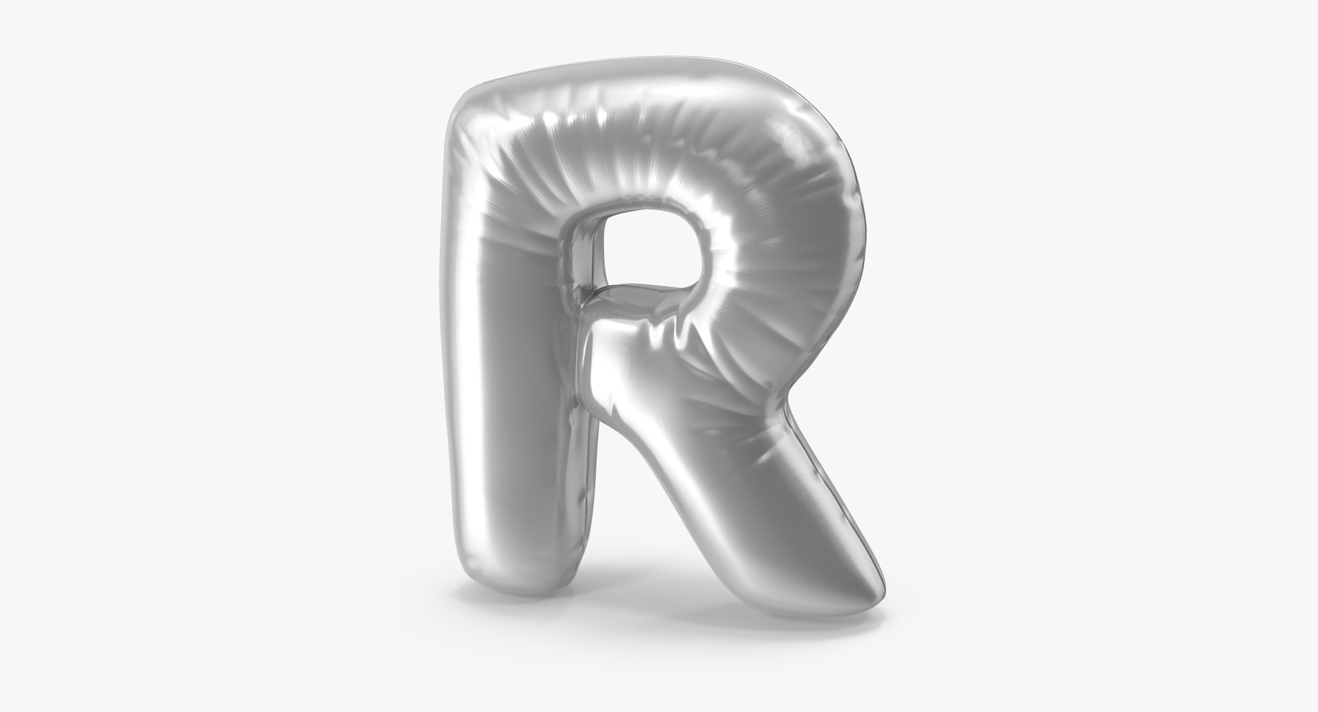 3D Foil Balloon Letter R Model - TurboSquid 1217171