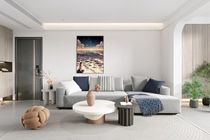 3D sofa multi-person Modern model