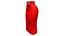 Women Red Below Knee Skirt With Front Bow Embellishment