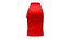 Women Red Below Knee Skirt With Front Bow Embellishment