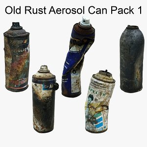 Old Rust Aerosol Can Pack1 Scan 3D model