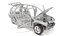 SUV Car Frame Structure with Chassis Rigged