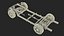 SUV Car Frame Structure with Chassis Rigged