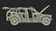 SUV Car Frame Structure with Chassis Rigged