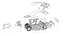 SUV Car Frame Structure with Chassis Rigged