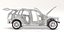 SUV Car Frame Structure with Chassis Rigged
