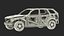 SUV Car Frame Structure with Chassis Rigged